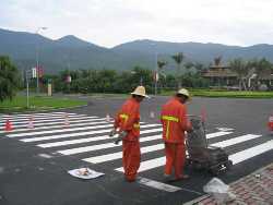 天河區車陂交通道路熱熔劃線工程 東和劃線公司助力交通安全設施建設